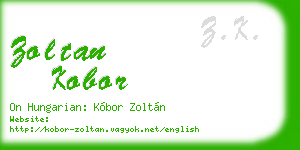zoltan kobor business card
