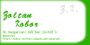 zoltan kobor business card